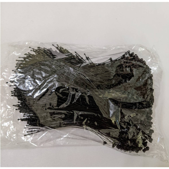 5 inch 1000 Pcs Black Hang Tag String Snap Lock Pin Loop Fastener Hook Ties - Picture 2 of 2